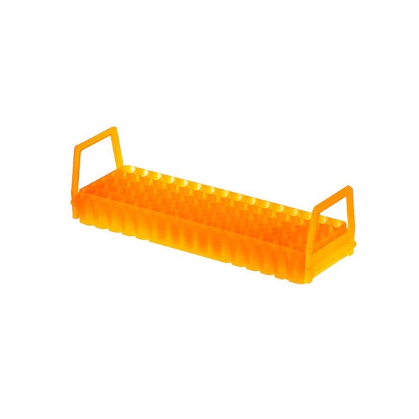 cryogenic vial rack, orange